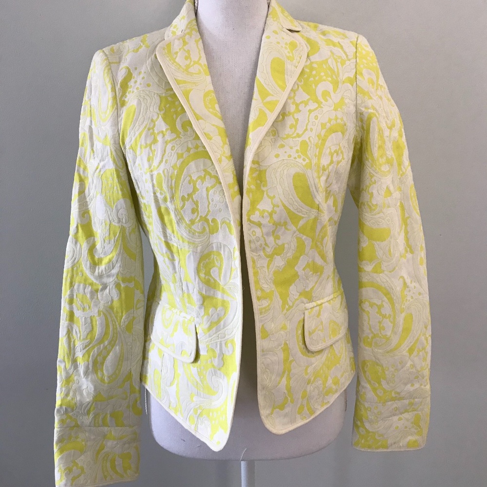 JCrew Yellow Floral Jacket